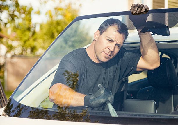 Certified technician performing windshield repair in Los Angeles